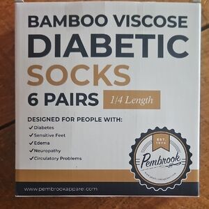 Pembrook Bamboo Viscose Diabetic Socks - Black